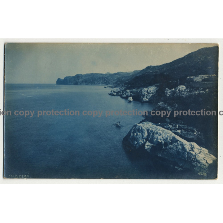 Mallorca / Baleares: Cala Deyá - Deya Beach (Vintage RPPC 1923)