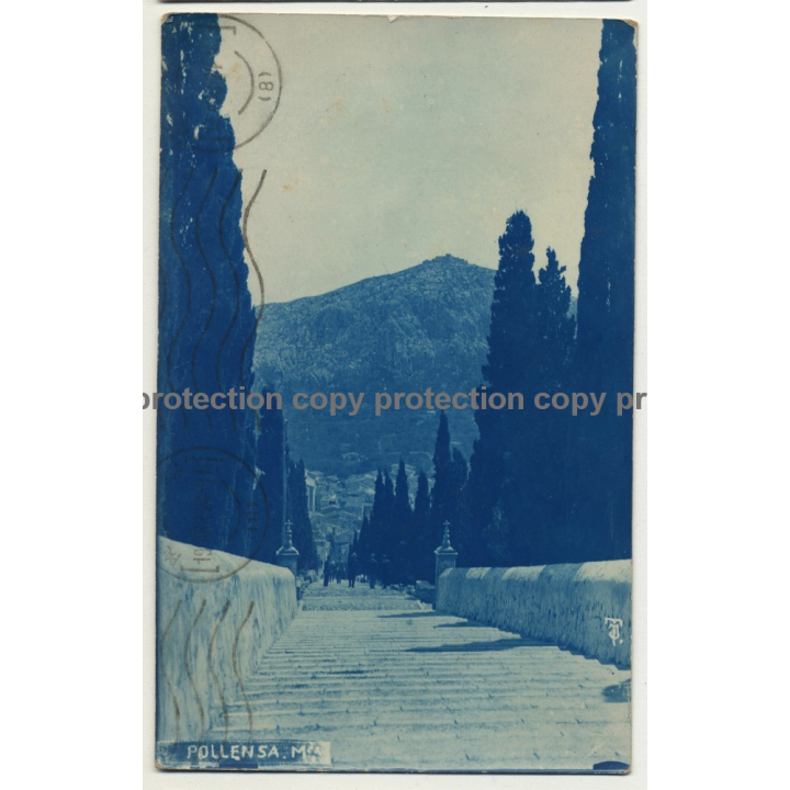 07460 Pollensa / Mallorca: 365 Escalones de Calvario (Vintage RPPC 1924)