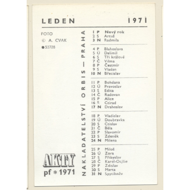 Erotic Study by A. Cvak: Busty Blonde Nude / Pin-Up (Vintage Photo & Calender 1971)