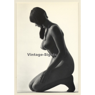 Erotic Study by F. Janis: Brunette Nude*2 / Ponytails - Pin-Up (Vintage Photo & Calender 1971)