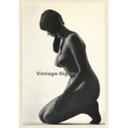 Erotic Study by F. Janis: Brunette Nude*2 / Ponytails - Pin-Up (Vintage Photo & Calender 1971)