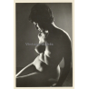 Erotic Study by J. Nechvil: Pensive Shorthaired Nude / Pin-Up (Vintage Photo & Calender 1971)