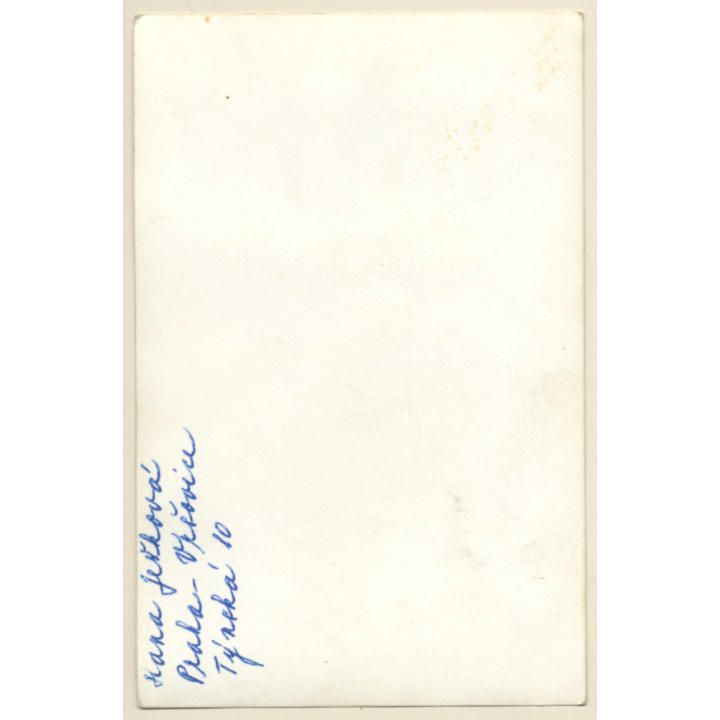 Cheeky Blonde Girl Looks Out Tent & Sticks Out Tongue (Vintage Photo Czechia ~1960s)