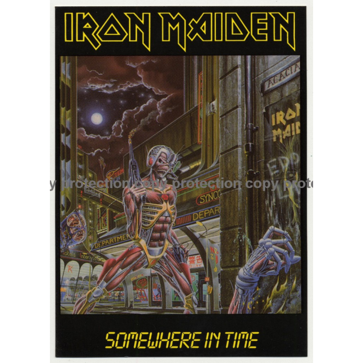 Iron Maiden - Somewhere In Time (Vintage Official Postcard UK 1986)