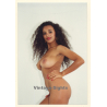 Erotic Study: Slim Pretty Dark-Skinned Nude*28 / Sideview (Vintage Photo ~1990s)