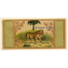 Tiger In Front Of Palm Tree (Vintage Chromo Litho Label ~1910/1920s)