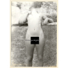 Erotic Study: Natural Nude Leaning Against Barrier / Nudism (Vintage Photo GDR ~1980s)