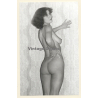 Erotic Study: Slim Natural Nude Standing / Butt (Vintage Photo GDR ~1980s)