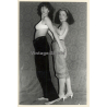 Erotic Study: 2 Cheeky Semi Nude Females Standing / Bra (Vintage Photo GDR ~1980s)