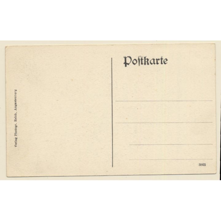 Augustenburg / Denmark: Schloss - Wasserseite (Vintage PC ~1920s)