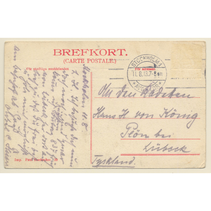 Stockholm / Sweden: Kungl. Operan (Vintage PC 1913)