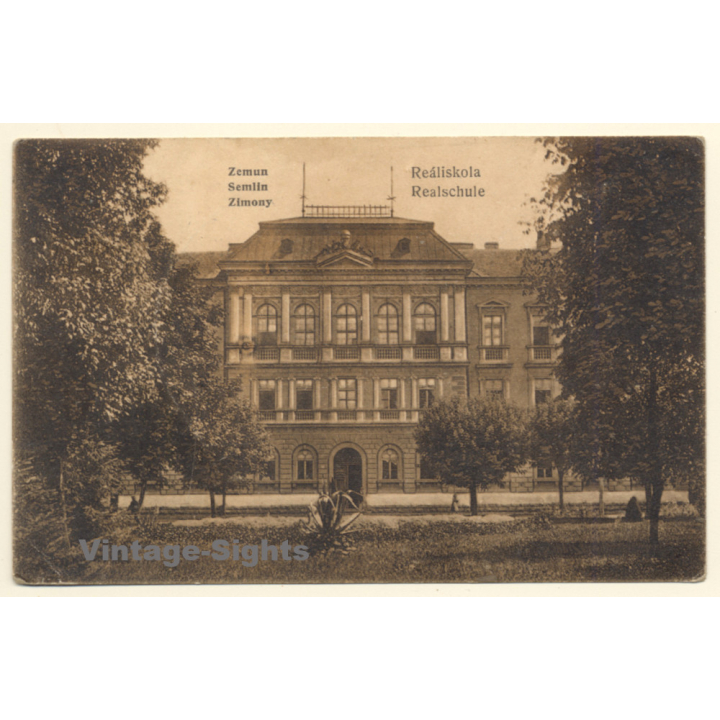 Belgrade / Serbia: Zemun Semlin Zimony - Realschule (Vintage PC ~1910s)
