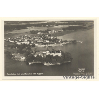Mariefred / Sweden: Gripsholm Castle (Vintage RPPC ~1930s)