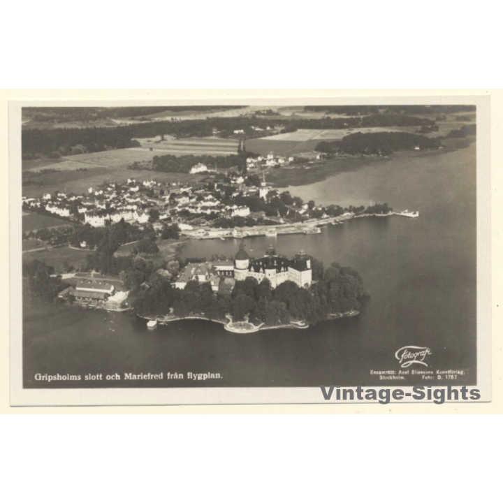Mariefred / Sweden: Gripsholm Castle (Vintage RPPC ~1930s)