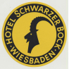 Hotel Schwarzer Bock - Wiesbaden (Vintage Luggae Label Ø 12 CM)