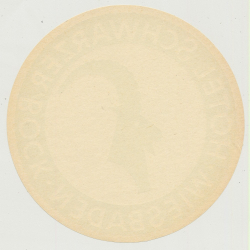 Hotel Schwarzer Bock - Wiesbaden (Vintage Luggae Label Ø 12 CM)