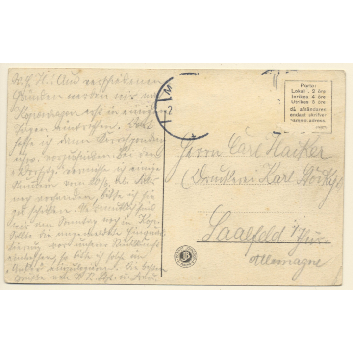 Malmö / Sweden: Malmöhus slott. Skåne (Vintage PC ~1910s/1920s)