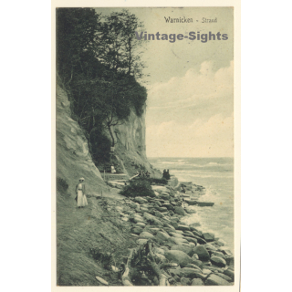 Lesnoje - Warnicken / Ostpreussen: Strand (Vintage PC 1908)