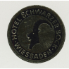 Hotel Schwarzer Bock - Wiesbaden (Vintage Luggae Label Ø 4.6 CM)
