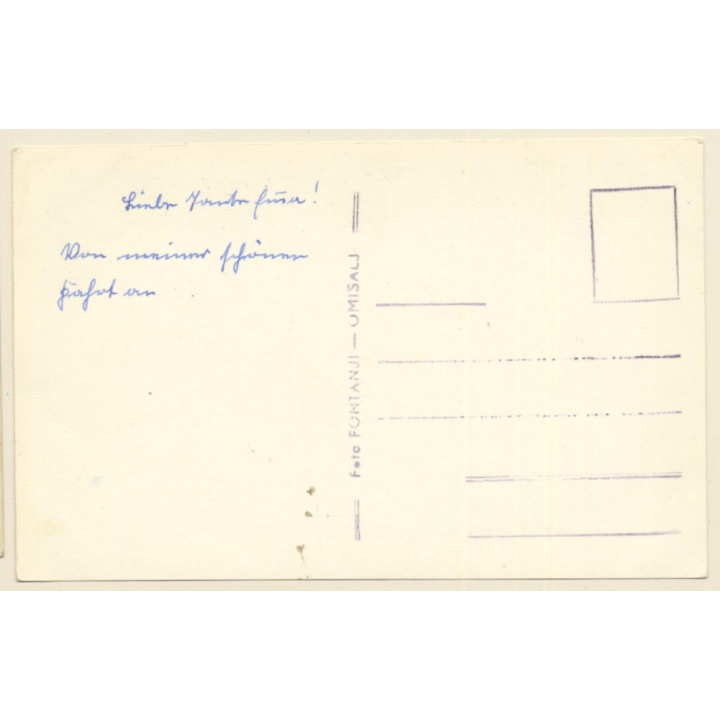 Omisalj - Krk / Croatia: Partial View - Bay (Vintage RPPC ~1940s/1950s)