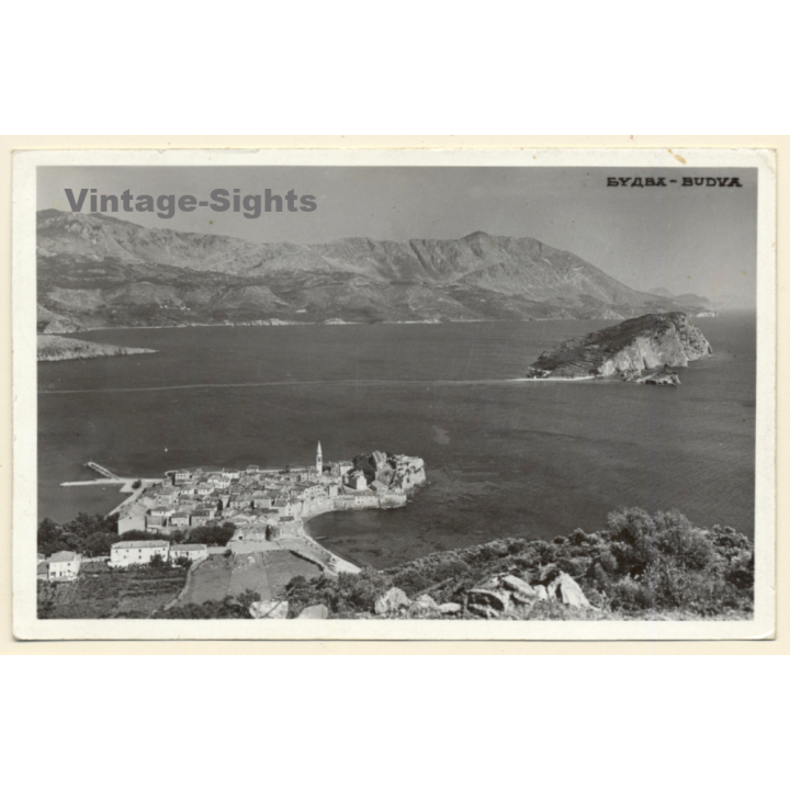 Budva / Montenegro: Total View Of Bay (Vintage RPPC)