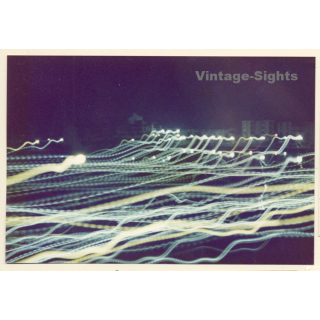 Experimental Photography: Blurred City Lights (Vintage Photo 1986)