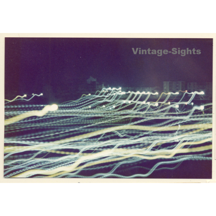 Experimental Photography: Blurred City Lights (Vintage Photo 1986)