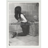 Longhaired Woman In Wrist & Ankle Bondage (Vintage Photo 1964)