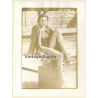 Erotic Study: Natural Woman In Swimsuit On Poolside (French Master Photo 1980s)