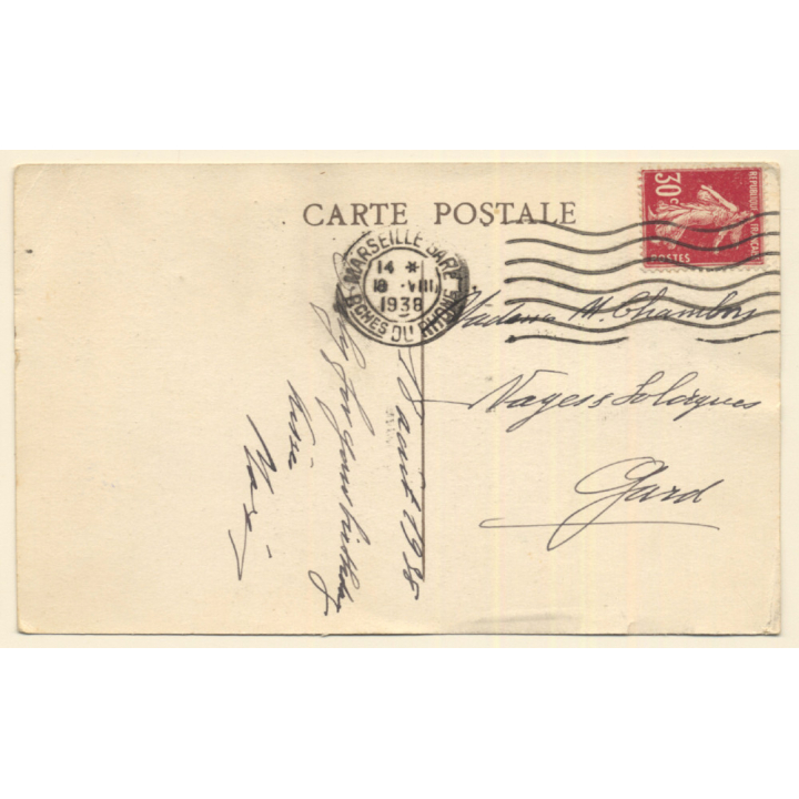 Marseille / France: Le Fort Saint Jean (Vintage PC 1938)