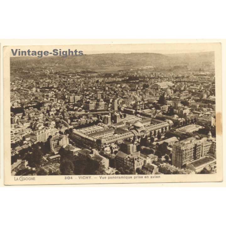 Vichy / France: Aerial Panorama View (Vintage PC 1939)