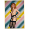 Erotic Study: Punky Semi Nude Redhead / Black Nylons (Vintage Photo ~1990s)