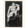 1920s Erotica: Shorthaired Semi Nude Wearing Cheeky Panties / Boudoir (Large Photo Reprint ~ 24 x 18 CM)