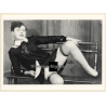1920s Erotica: Classy Semi Nude In Black Dress / Boudoir (Large Photo Reprint ~ 24 x 18 CM)