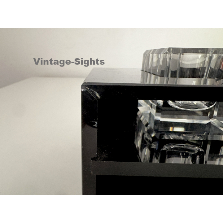 Rare Vintage Mont Blanc Inkwell Deskpiece  For Fountain Pen (France ~1960s/1970s)