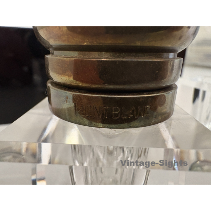 Rare Vintage Mont Blanc Inkwell Deskpiece  For Fountain Pen (France ~1960s/1970s)