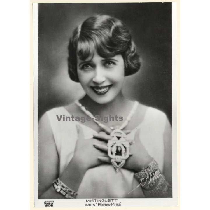 1920s Erotica: Mistinguett Dans Paris-Miss - Revue Girl / Boudoir (Large Photo Reprint ~ 24 x 17 CM)