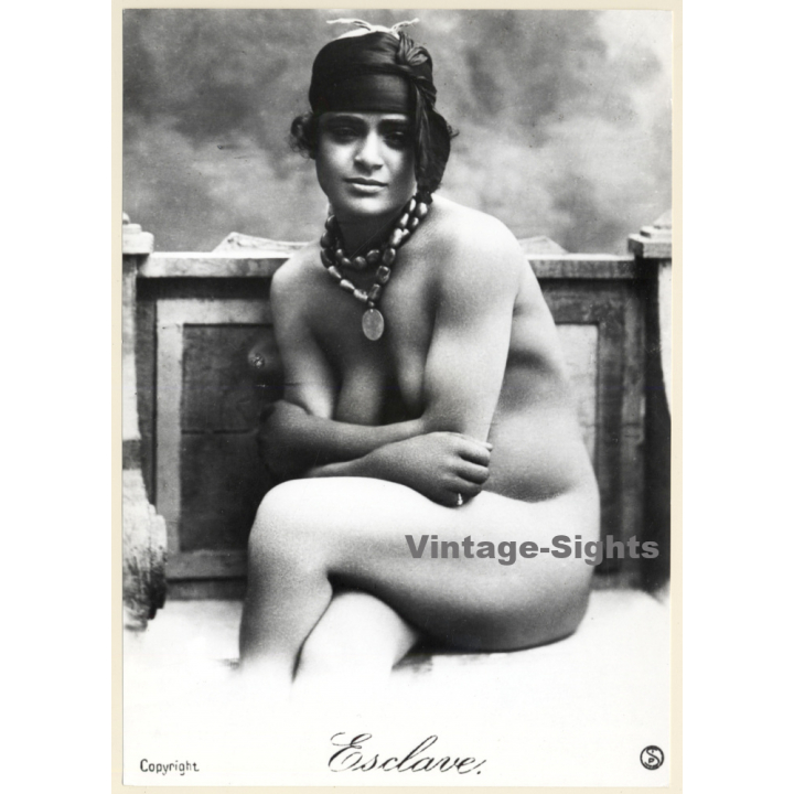 1920s Erotica: Esclave - Stunning Exotic Nude / Boudoir (Large Photo Reprint ~ 24 x 17 CM)