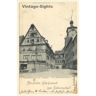 Rothenburg o.d. Tauber / Germany: Kappellenbrunnen (Vintage PC  1903)