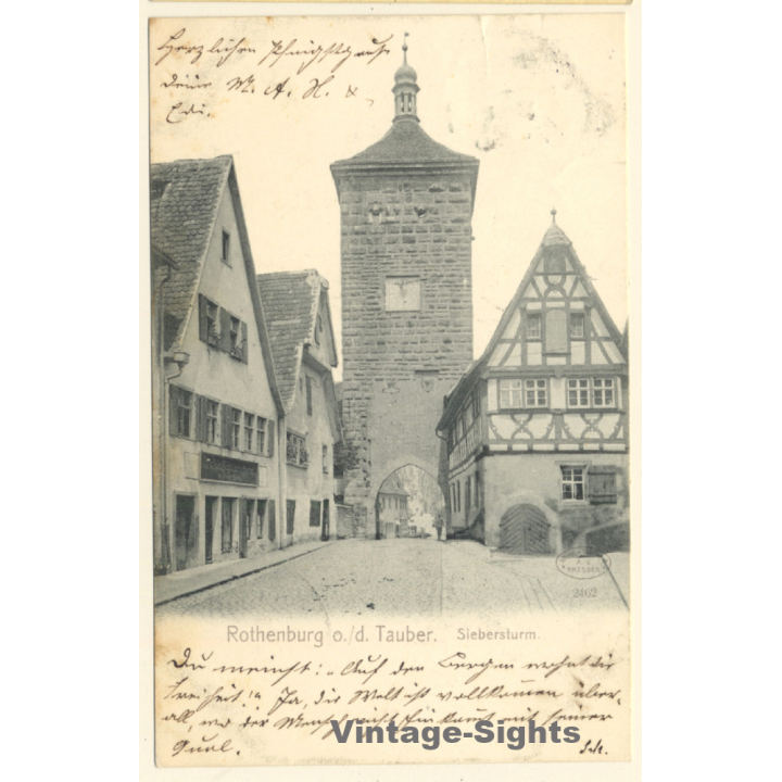 Rothenburg o.d. Tauber / Germany: Siebersturm (Vintage PC  1905)