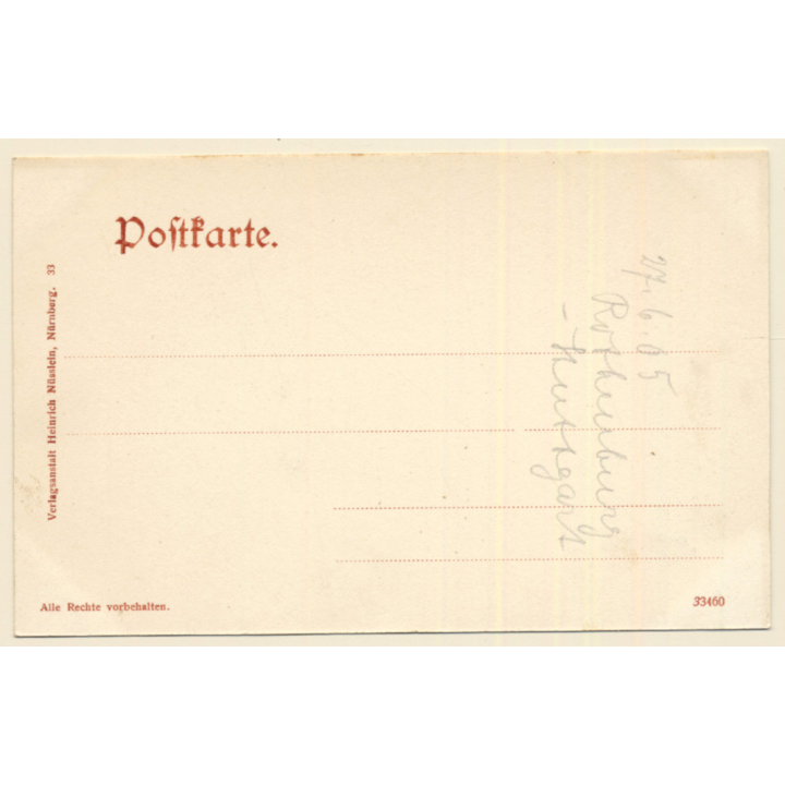 Rothenburg o.d. Tauber / Germany: Eingang Zum Kaiserstuhl (Vintage PC  1905)