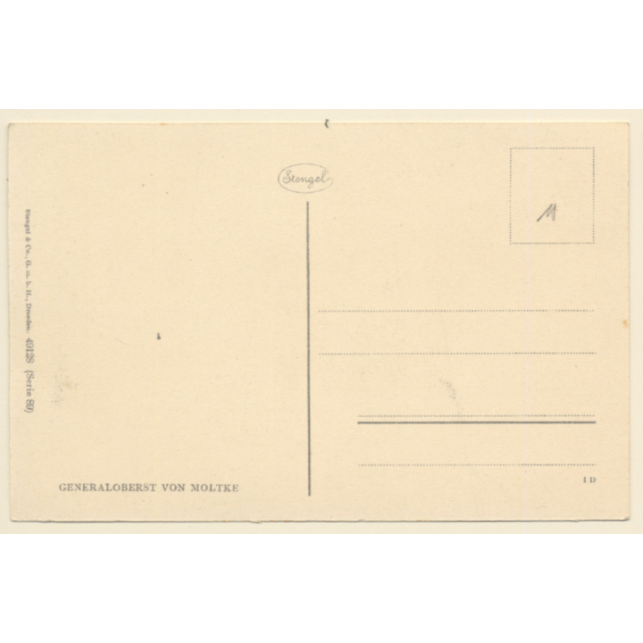 WW1: Generaloberst von Moltke (Vintage Artist PC ~1910s)