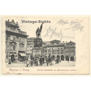 Prague / Czechia: Pomnik Radeckeho Statue (Vintage PC 1904)
