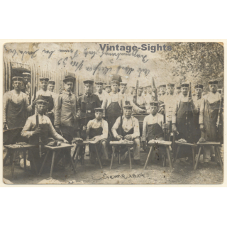 WW1: Truppenübungsplatz Senne - German Soldiers 1/160 33 (Vintage RPPC 1914)