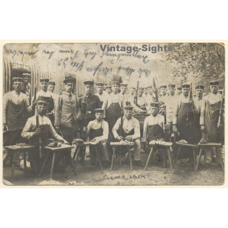 WW1: Truppenübungsplatz Senne - German Soldiers 1/160 33 (Vintage RPPC 1914)