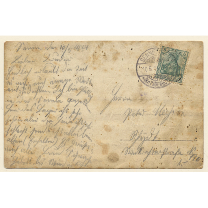 WW1: Truppenübungsplatz Senne - German Soldiers 1/160 33 (Vintage RPPC 1914)