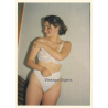 Erotic Study: Natural Busty Female In White Underwear*1 (Vintage Photo ~1990s)