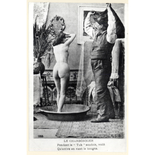 1920s Erotica: Le Charbonnier & Femme Nu*1 / Boudoir (Large Photo Reprint ~ 24 x 16 CM)
