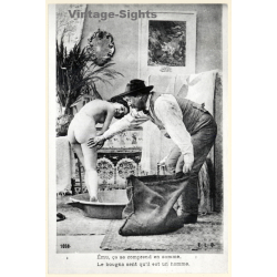 1920s Erotica: Le Charbonnier & Femme Nu*2 / Boudoir (Large Photo Reprint ~ 24 x 16 CM)