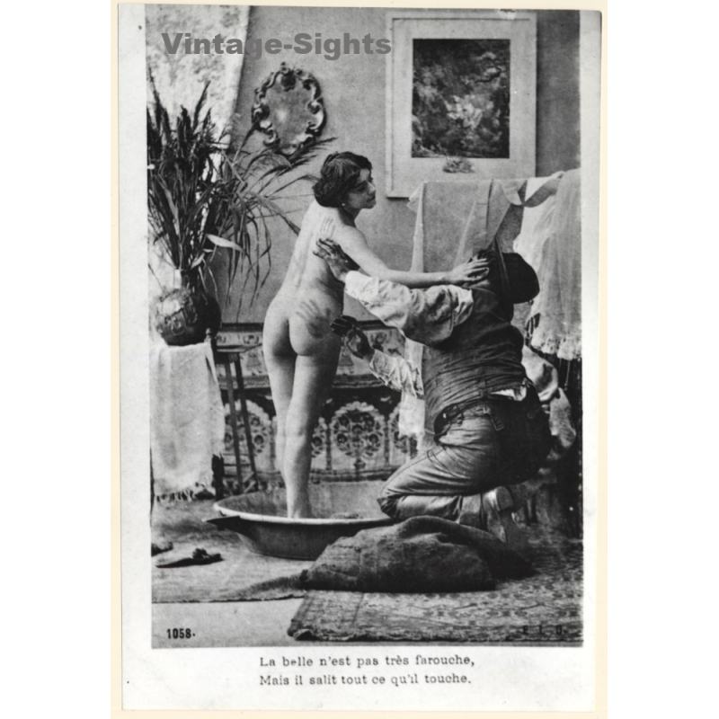 1920s Erotica: Le Charbonnier & Femme Nu*3 / Boudoir (Large Photo Reprint ~ 24 x 16 CM)